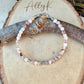 Natural Pink Opal Bracelet, Dainty Sterling Silver Gemstone Bracelet