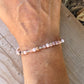 Natural Pink Opal Bracelet, Dainty Sterling Silver Gemstone Bracelet