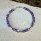 Chevron Amethyst Bracelet, Dainty Sterling Silver Bracelet, Natural Gemstone Jewelry