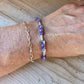 Chevron Amethyst Bracelet, Dainty Sterling Silver Bracelet, Natural Gemstone Jewelry