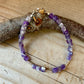 Chevron Amethyst Bracelet, Dainty Sterling Silver Bracelet, Natural Gemstone Jewelry