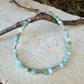 Larimar Bracelet, Rare Caribbean Blue Gemstone, Sterling Silver Bracelet