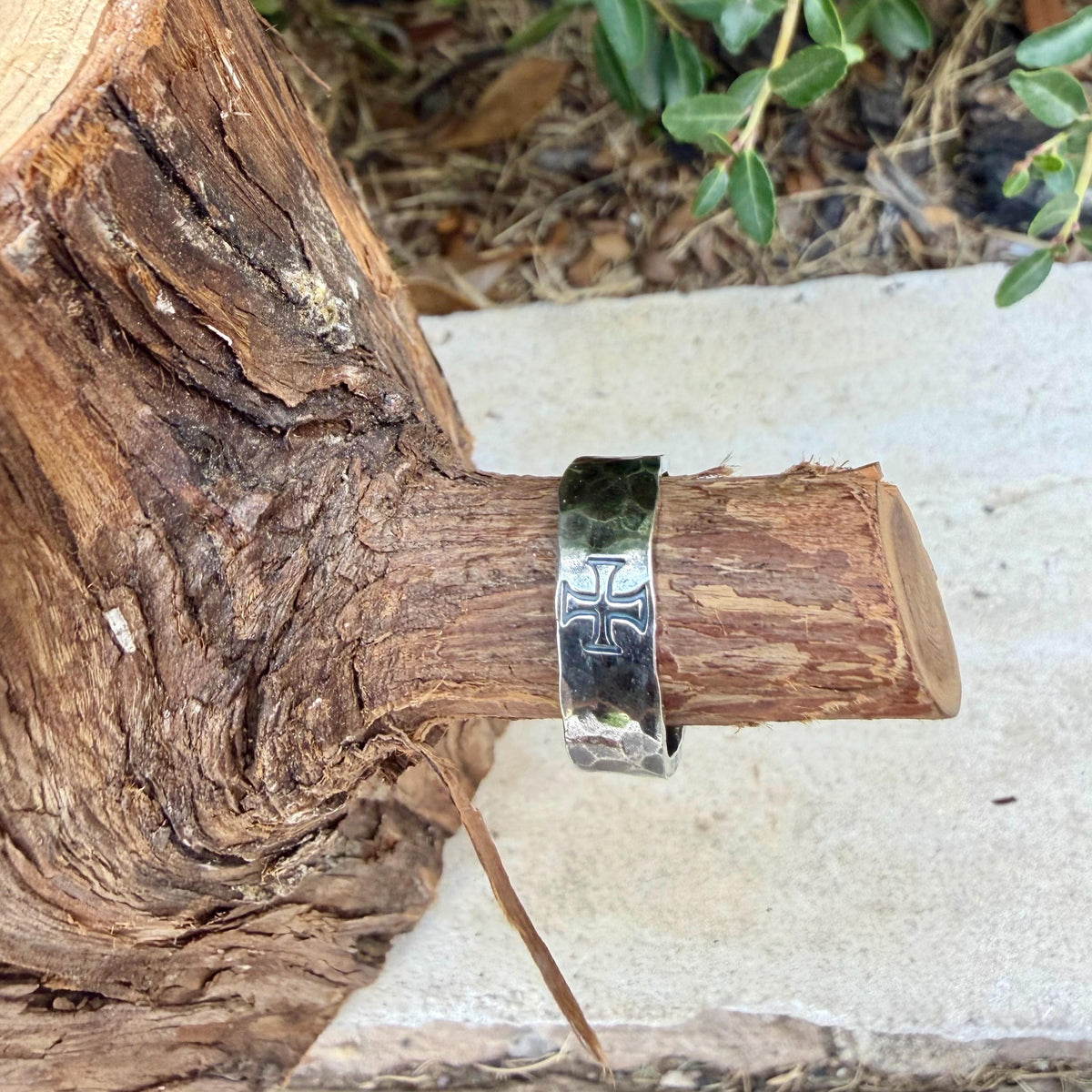 Sterling Silver Medieval Cross Band Ring | Sovereign Style Faith Jewelry