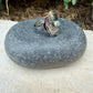 Turquoise Sunflower Concho Sterling Silver Ring • Number 8 Turquoise • Southwestern Band
