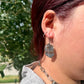 Copper & Silver Leaf Earrings • Mixed Metal Dangle Earrings