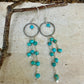Southwestern Turquoise Earrings | Kingman Turquoise Sterling Silver Chandelier Dangles