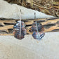 Copper & Silver Leaf Earrings • Mixed Metal Dangle Earrings