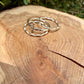 Sterling Silver Sideways Cross Ring | Christian Faith Ring | Stack Band Set