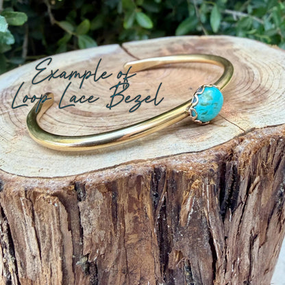 Brass Kingman Turquoise Cuff Bracelet • Hand Forged Adjustable Cuff • Southwestern Jewelry