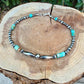 Kingman Turquoise Anklet • Sterling Silver Desert Pearls • Southwest Jewelry