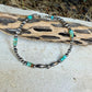 Kingman Turquoise Anklet • Sterling Silver Desert Pearls • Southwest Jewelry