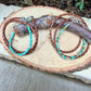 Kingman Turquoise Triple Wrap Bracelet • Braided Leather • Sterling Silver Jewelry