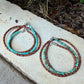 Kingman Turquoise Triple Wrap Bracelet • Braided Leather • Sterling Silver Jewelry