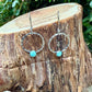 Number 8 Turquoise Dangle Earrings • Sterling Silver Southwestern Jewelry