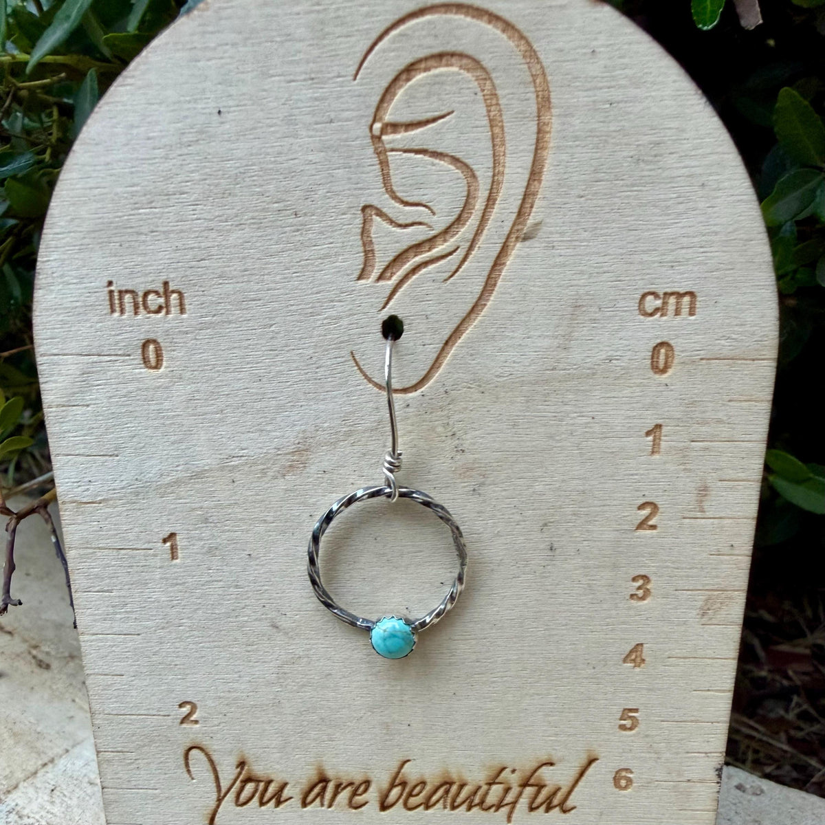 Number 8 Turquoise Dangle Earrings • Sterling Silver Southwestern Jewelry