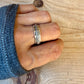 Sterling Silver Vintage Heirloom Butterfly Band Ring | Floral Pattern Stacking Ring