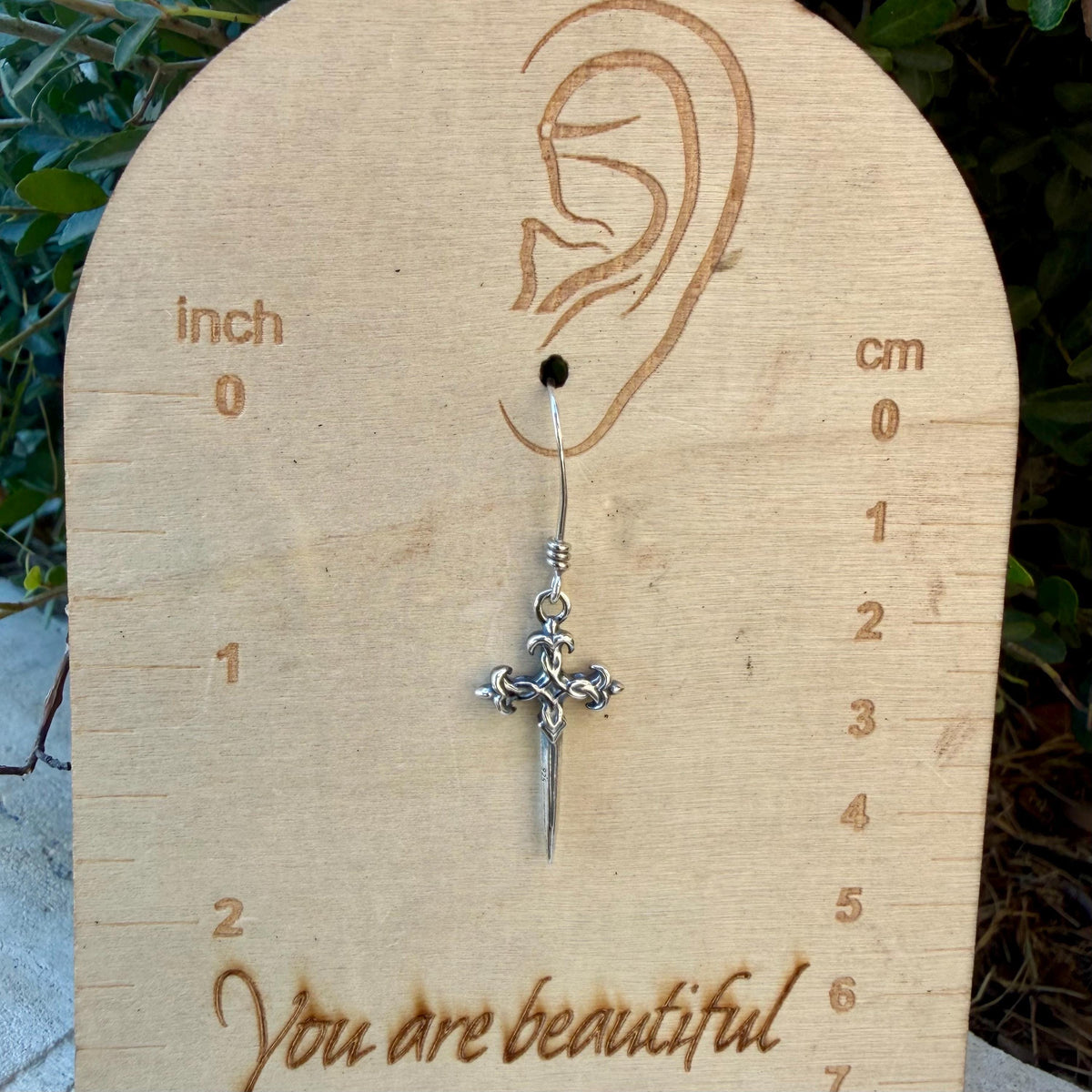 Sterling Silver Celtic Cross Dangle Earrings • Old World Faith Jewelry
