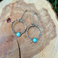 Number 8 Turquoise Dangle Earrings • Sterling Silver Southwestern Jewelry