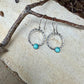 Number 8 Turquoise Dangle Earrings • Sterling Silver Southwestern Jewelry