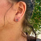 Sterling Silver Butterfly Stud Earrings, Dainty Oxidized Nature Jewelry
