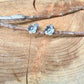 Sterling Silver Flower Labret | Tiny Floral Flat Back Stud | Cartilage Helix Tragus Earring | Single or Pair