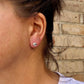 Sterling Silver Medieval Iron Cross Flat Back Stud | Labret Earring for Lobe & Cartilage