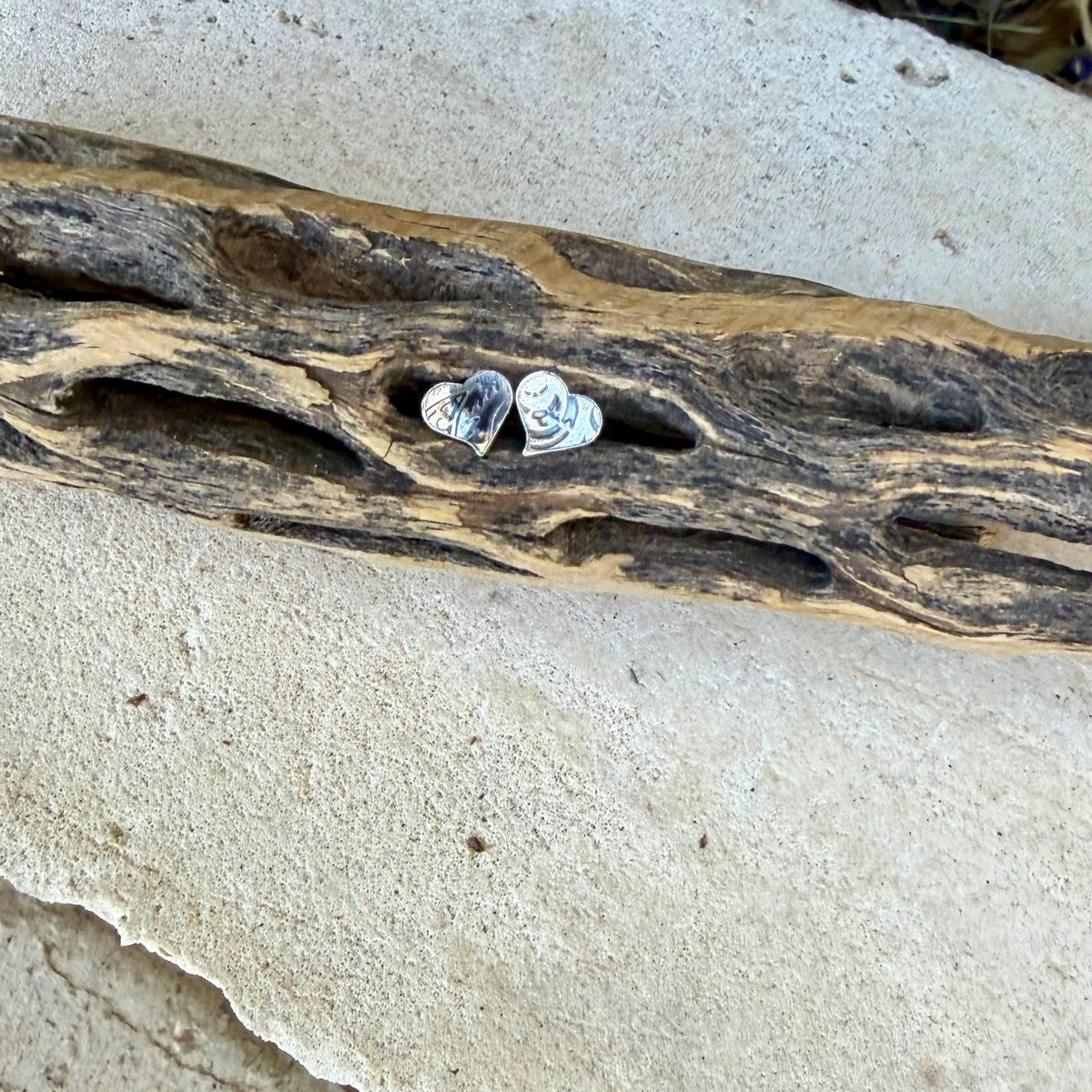 Tiny Sterling Silver Heart Labret Stud | Flat Back Cartilage Earring | Single or Pair