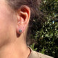 Southwestern Zia Sun Labret Stud | Sterling Silver Flat Back Earring | Single or Pair
