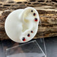 Genuine Garnet Labret Stud • Sterling Silver Bezel (4-6mm) • Threaded Post • 20G 18G 16G