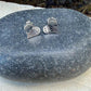 Sterling Silver Paisley Heart Stud Earrings | Textured Heart Posts | Southwestern Style
