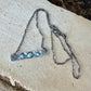 Larimar Bar Necklace • Sterling Silver Pendant • Paisley Southwestern Jewelry