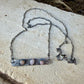 Pink Opal Bar Necklace • Sterling Silver Pendant • Paisley Southwestern Jewelry