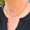 Sterling Silver Ball Chain Necklace • Oxidized 2mm Chain • Southwest Charm Jewelry
