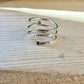 Sterling Silver Spiral Ring • Multi Coil Bypass Ring • Boho Chic Wrap Band