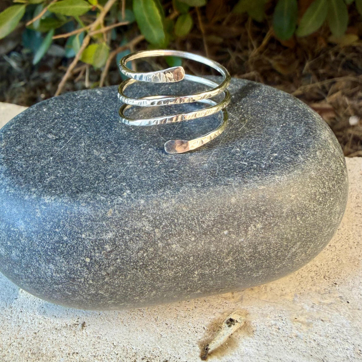 Sterling Silver Spiral Ring • Multi Coil Bypass Ring • Boho Chic Wrap Band