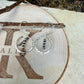 Dainty Desert Pearl Drop Earrings, Sterling Silver Circle Dangle Earrings