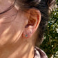 Sterling Silver Flower Labret | Tiny Floral Flat Back Stud | Cartilage Helix Tragus Earring | Single or Pair