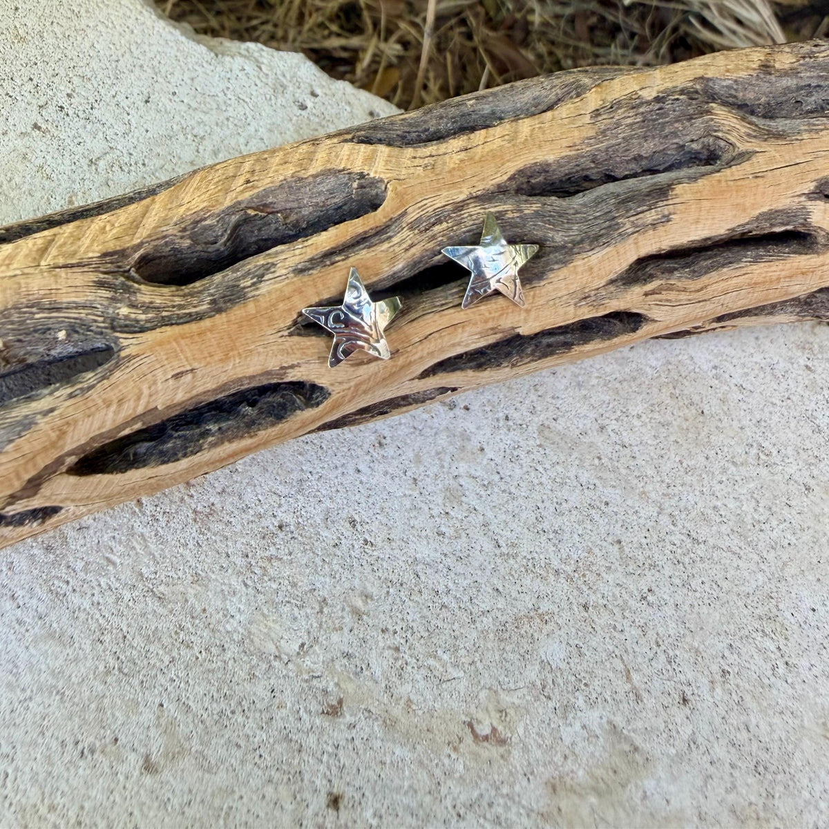 Sterling Silver Star Flat Back Stud | Lobe & Cartilage Helix Earring | Single or Pair