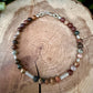 Picasso Jasper Bracelet • Red Creek Jasper • Sterling Silver Bracelet • 4mm Gemstone Jewelry