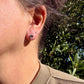 Tiny Sterling Silver Heart Labret Stud | Flat Back Cartilage Earring | Single or Pair