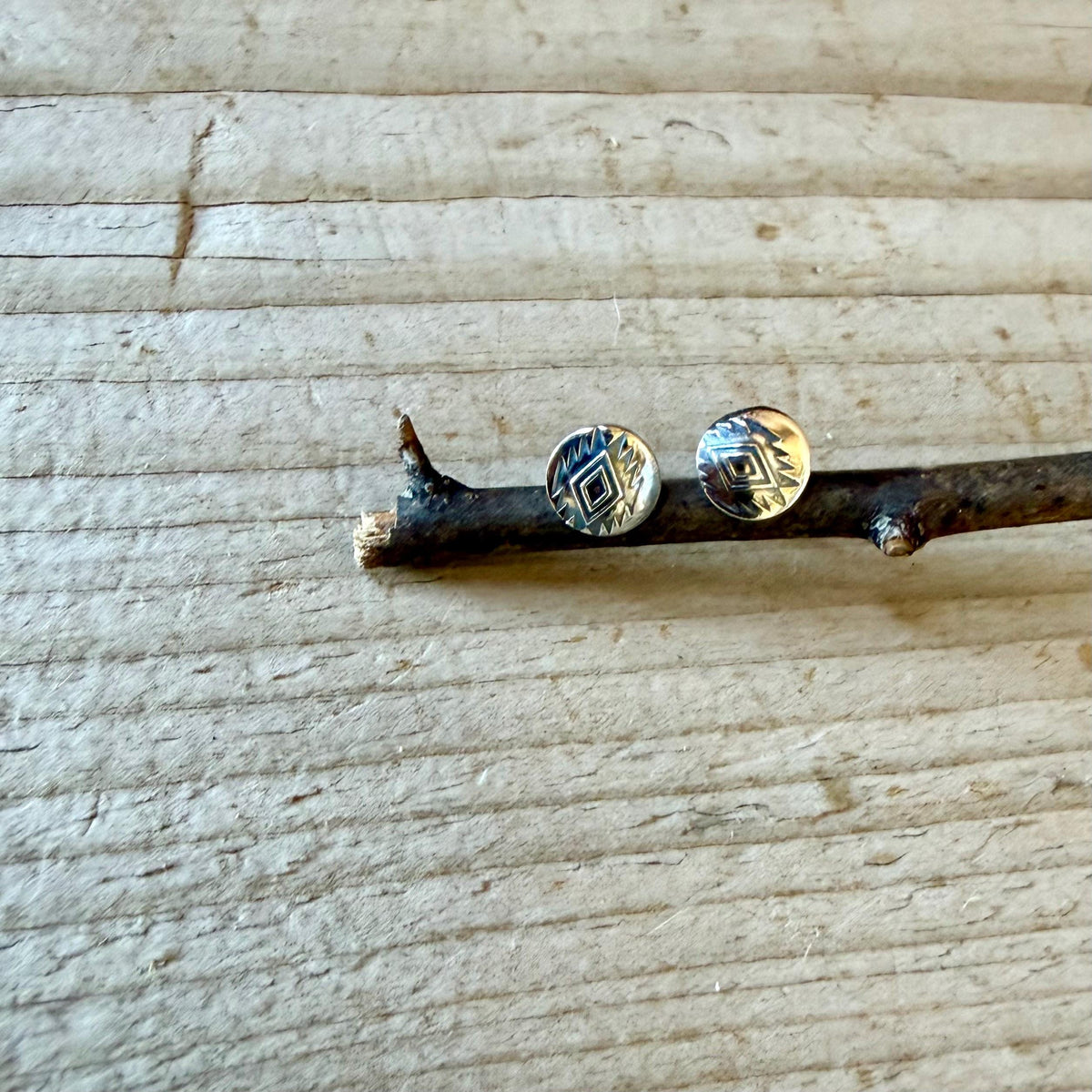 Southwestern Labret Stud | Sterling Silver Flat Back Earring | Single or Pair