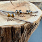 Tigers Eye Labret Stud • Genuine Moonstone Earring • 20G 18G 16G Threaded Post • Screw-On Back