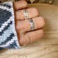 Southwest Sterling Silver Band Ring • Wide Embossed Western Ring • Unisex