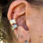 Sterling Silver Ear Cuff • Southwest Embossed Band • Faux Conch • No Piercing