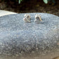 Tiny Sterling Silver Heart Stud Earrings | Rustic Textured Hearts | 6mm Post Studs