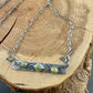 Kingman Green Turquoise Bar Necklace • Sterling Silver Pendant • Rustic Southwestern Jewelry