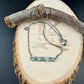 Kingman Green Turquoise Bar Necklace • Sterling Silver Pendant • Rustic Southwestern Jewelry