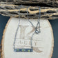 Kingman Green Turquoise Bar Necklace • Sterling Silver Pendant • Rustic Southwestern Jewelry