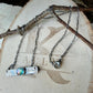 Rainbow Moonstone Paisley Bar Necklace • Sterling Silver Moonstone Jewelry • Rustic Southwestern Edition