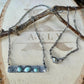 Larimar Bar Necklace • Sterling Silver Pendant • Paisley Southwestern Jewelry